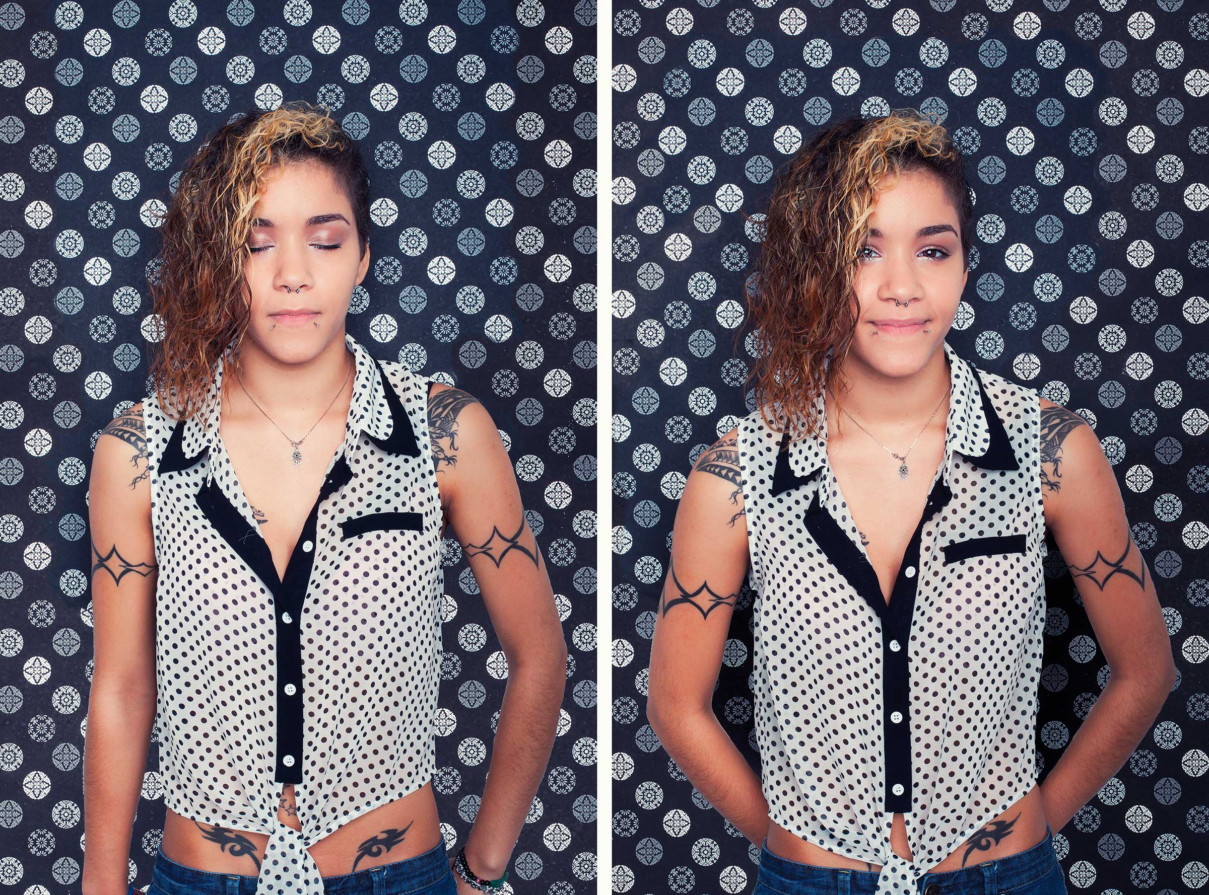 Diptych portrait of Crystal H.